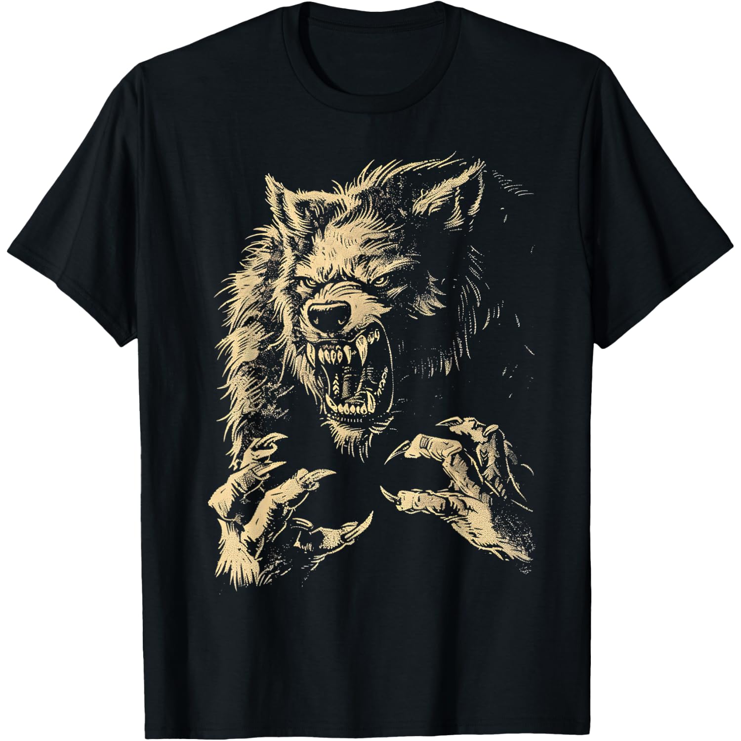 Werewolf Wolf Howling at Full Moon T-Shirt
