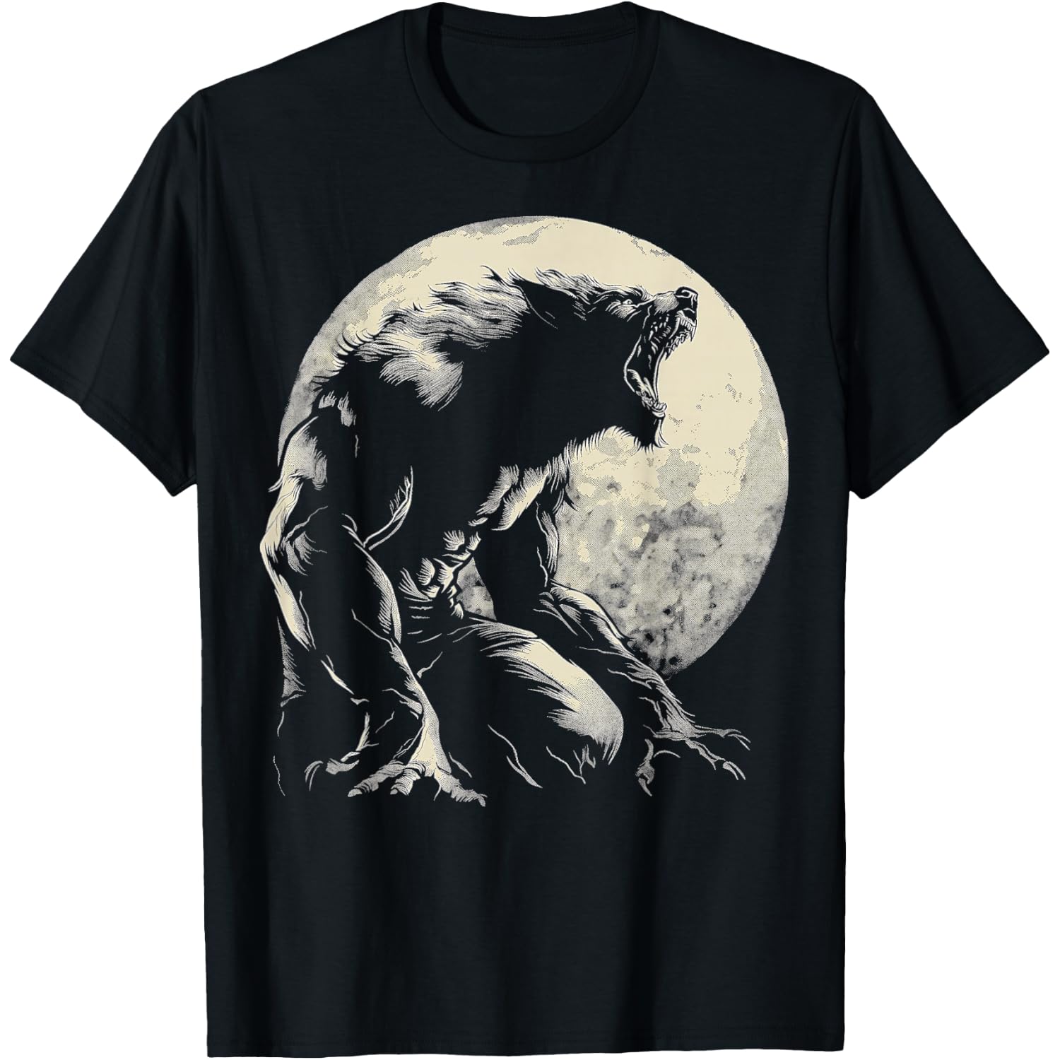 Werewolf Wolf Howling Moon Halloween Alpha Male T-Shirt