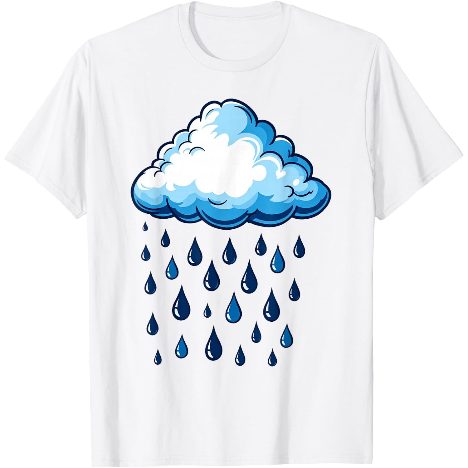 White Clouds Rain Drop Costume Christmas Halloween T-Shirt