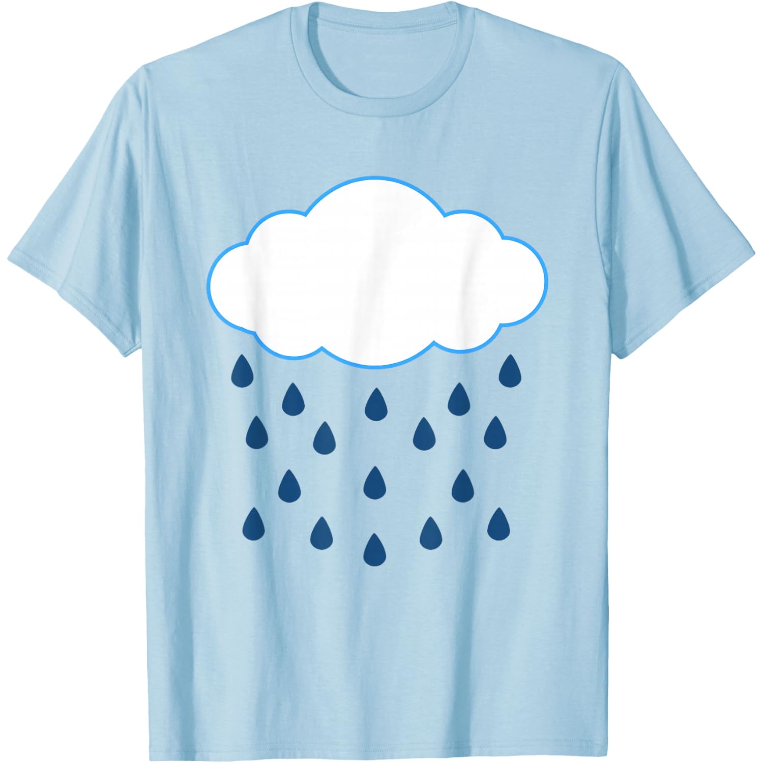 White Clouds Rain Drop Costume Christmas Halloween T-Shirt