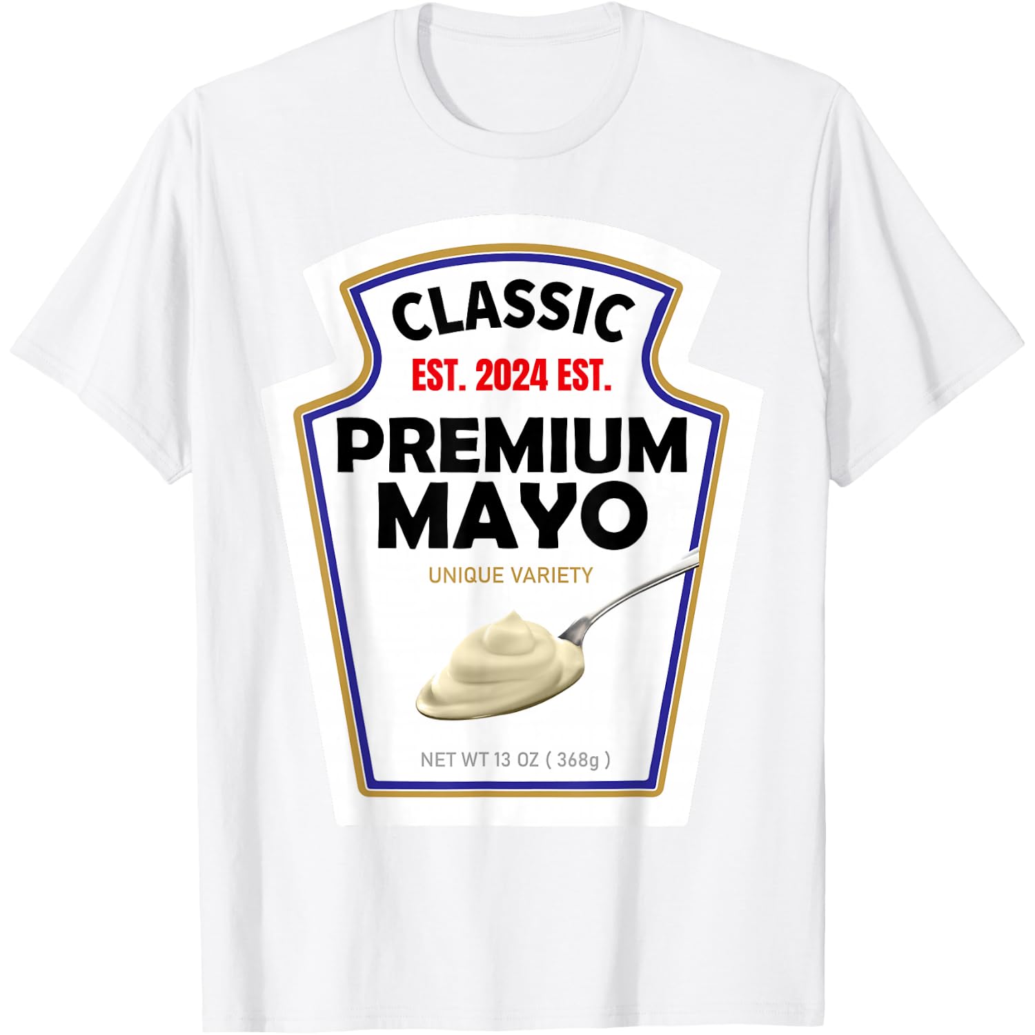 White Mayonnaise DIY Halloween Costume Couples & Group Mayo T-Shirt