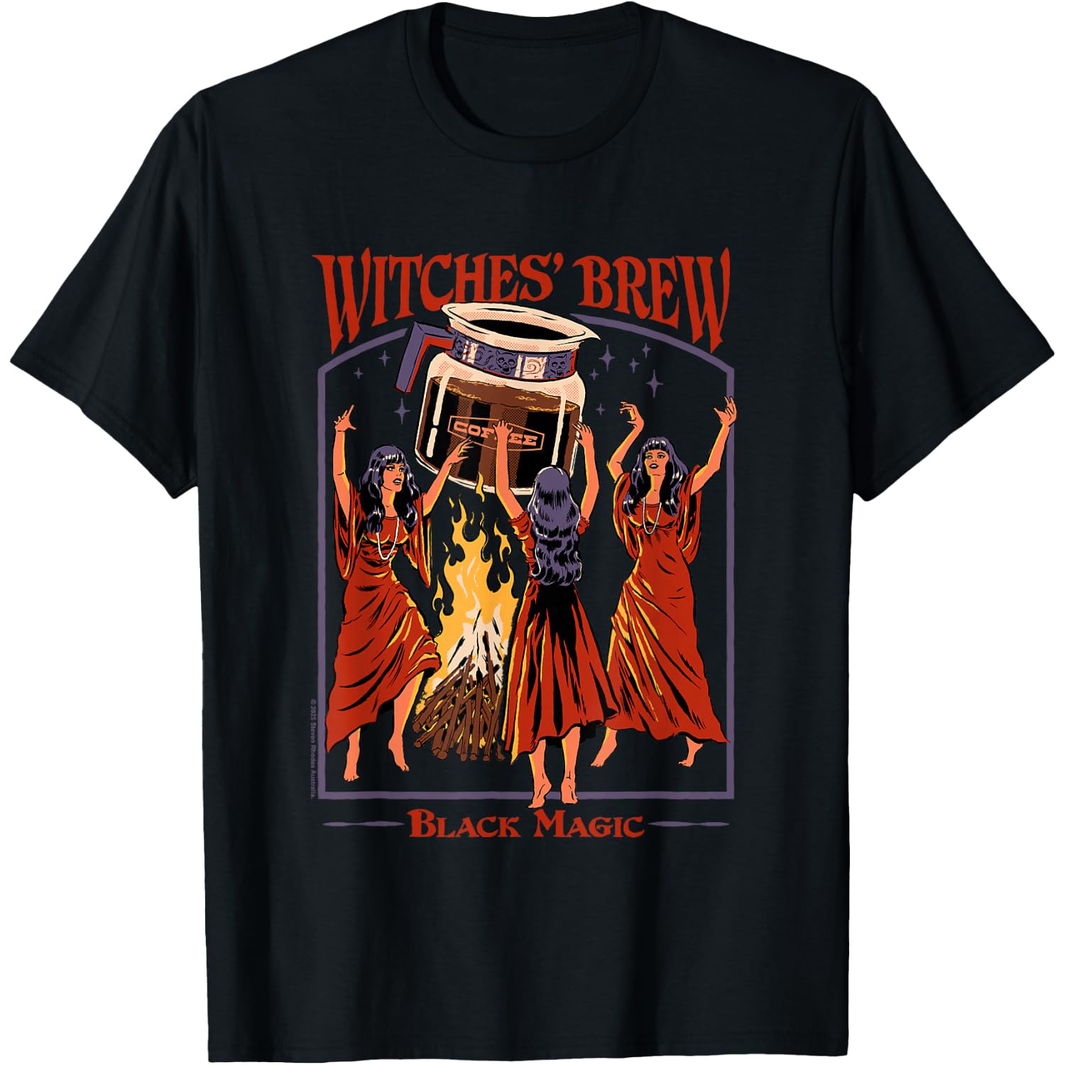 Witches Brew Coffee Sarcastic Vintage Funny Adult Humor T-Shirt