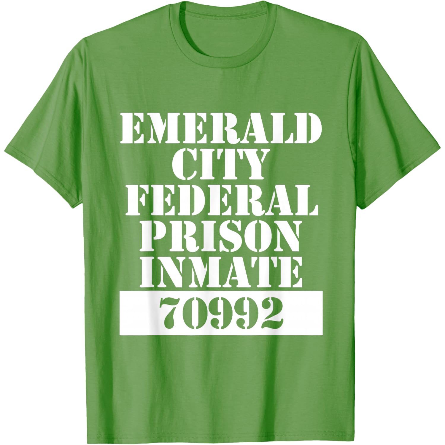 Wizard of Oz Emerald City Inmate Prisoner Costume Halloween T-Shirt