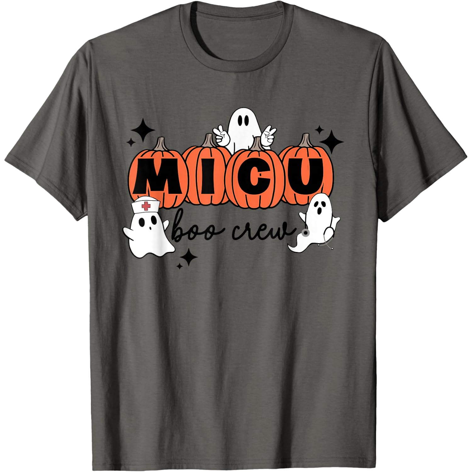 Womens MICU nurse shirt MICU boo crew MICU RN Halloween T-Shirt