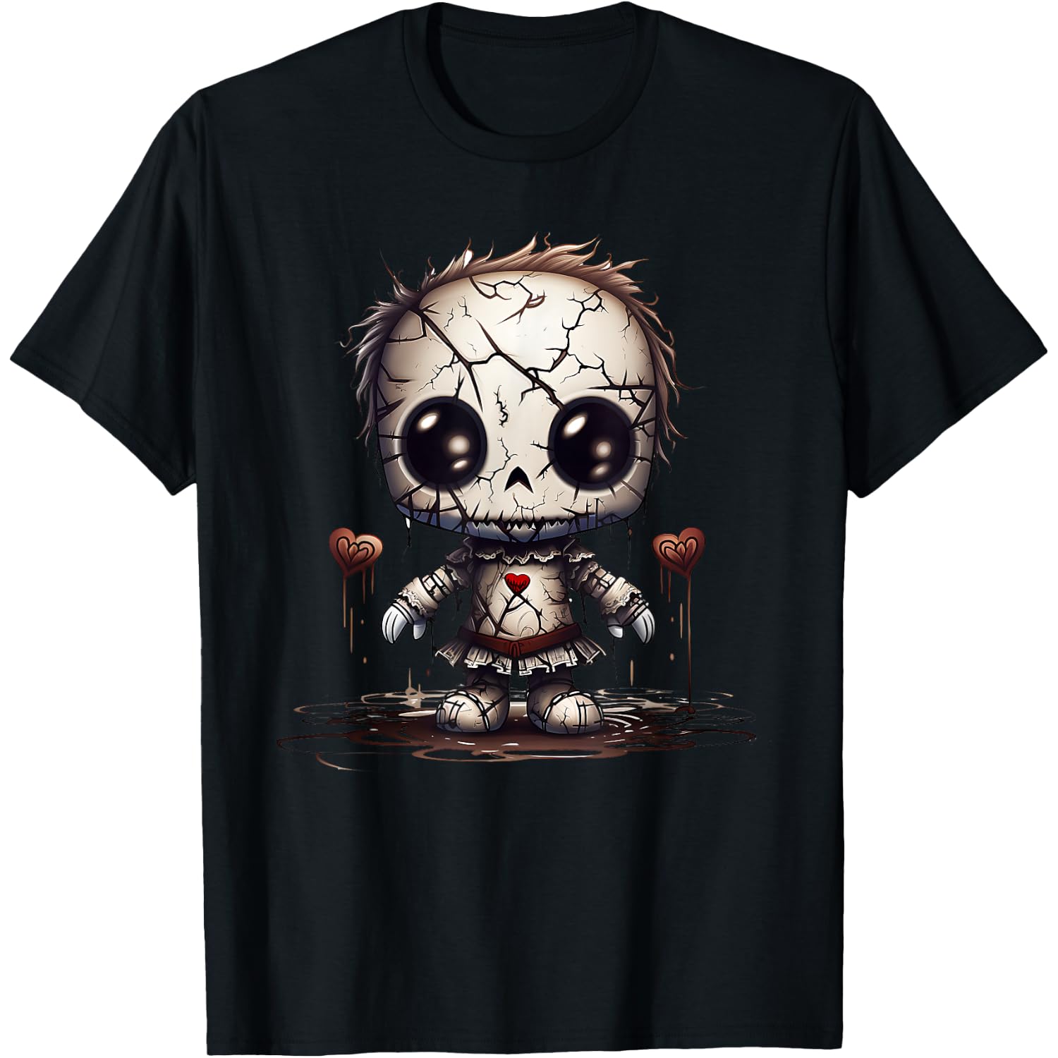 Womens Scary spooky Halloween doll T-Shirt