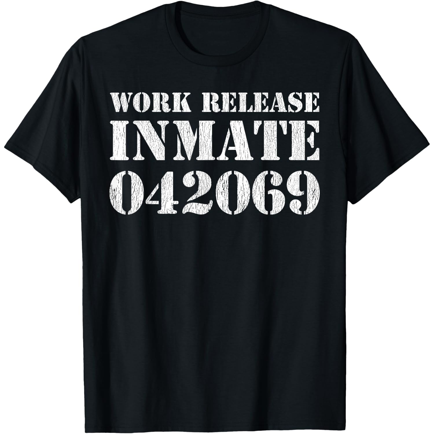 Work Release Inmate County Jail Funny Prison Costume T-Shirt