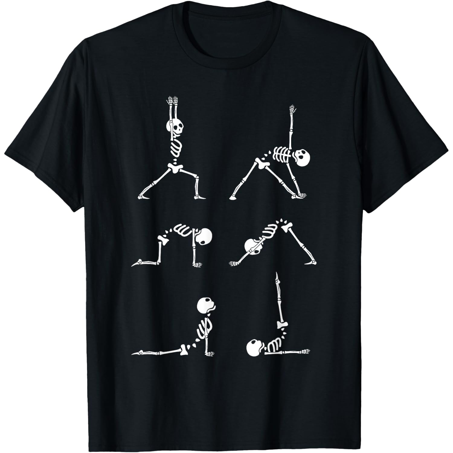 Yoga Skeleton Shirt Funny Halloween Exercise Costume T-Shirt