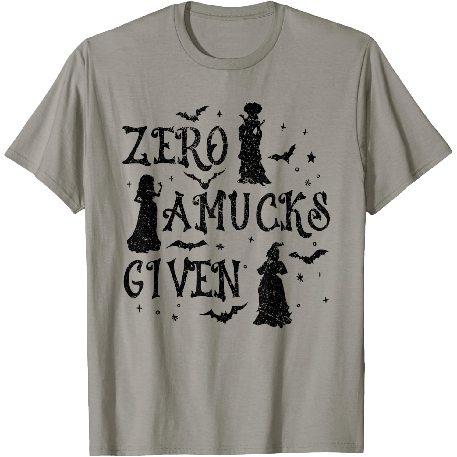 Zero Amucks Given Witches Bats Halloween T-Shirt