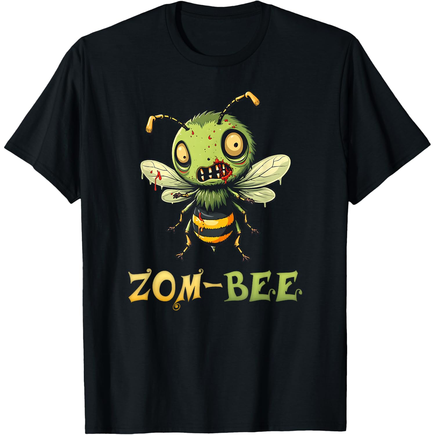 Zom-bee Adorably Creepy Funny Zombie Bee Pun T-Shirt