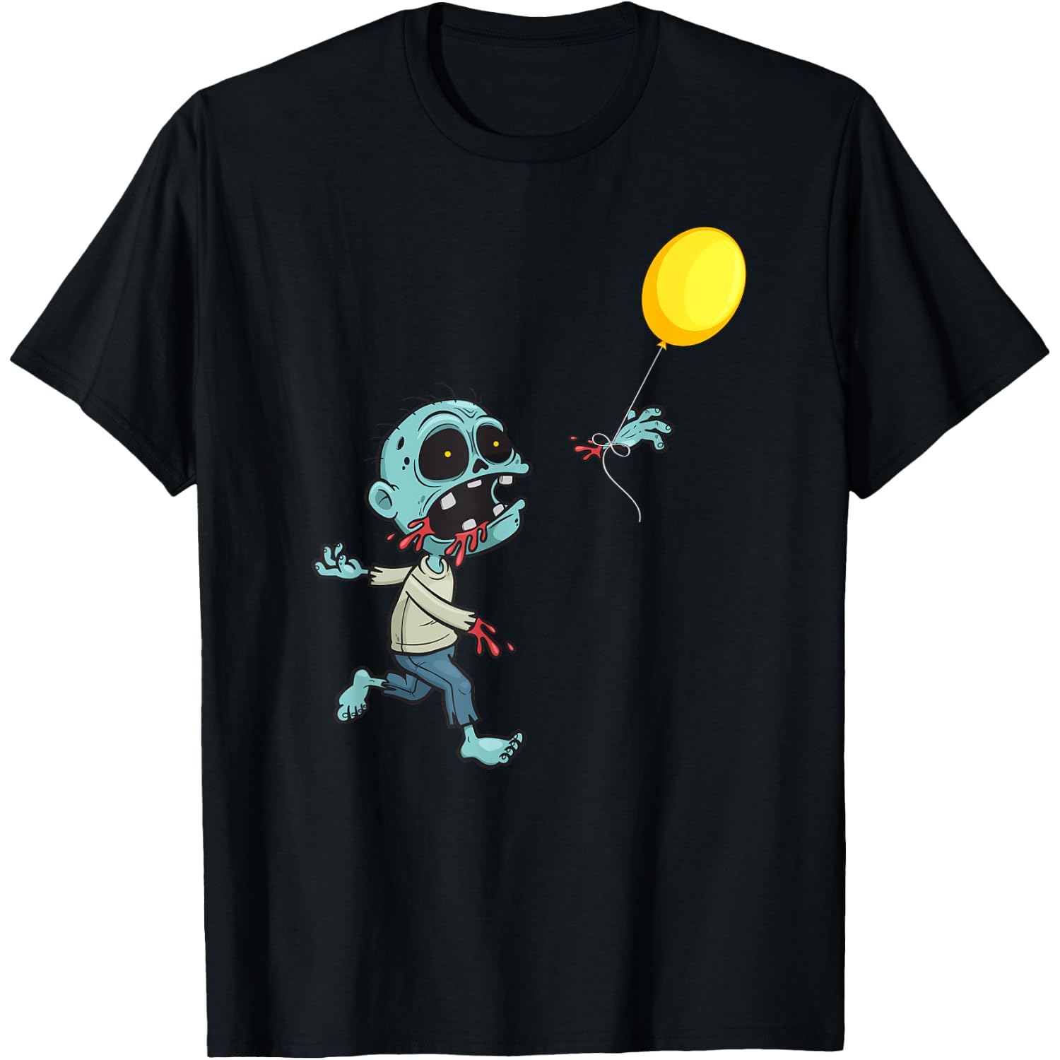 Zombie Birthday Balloon - Funny Cute Zombie Kids & Boys T-Shirt Small