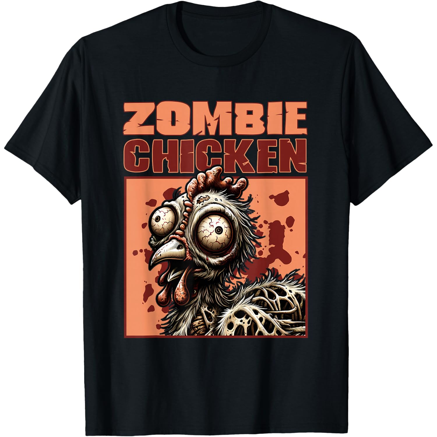 Zombie Chicken Gothic Horror T-Shirt