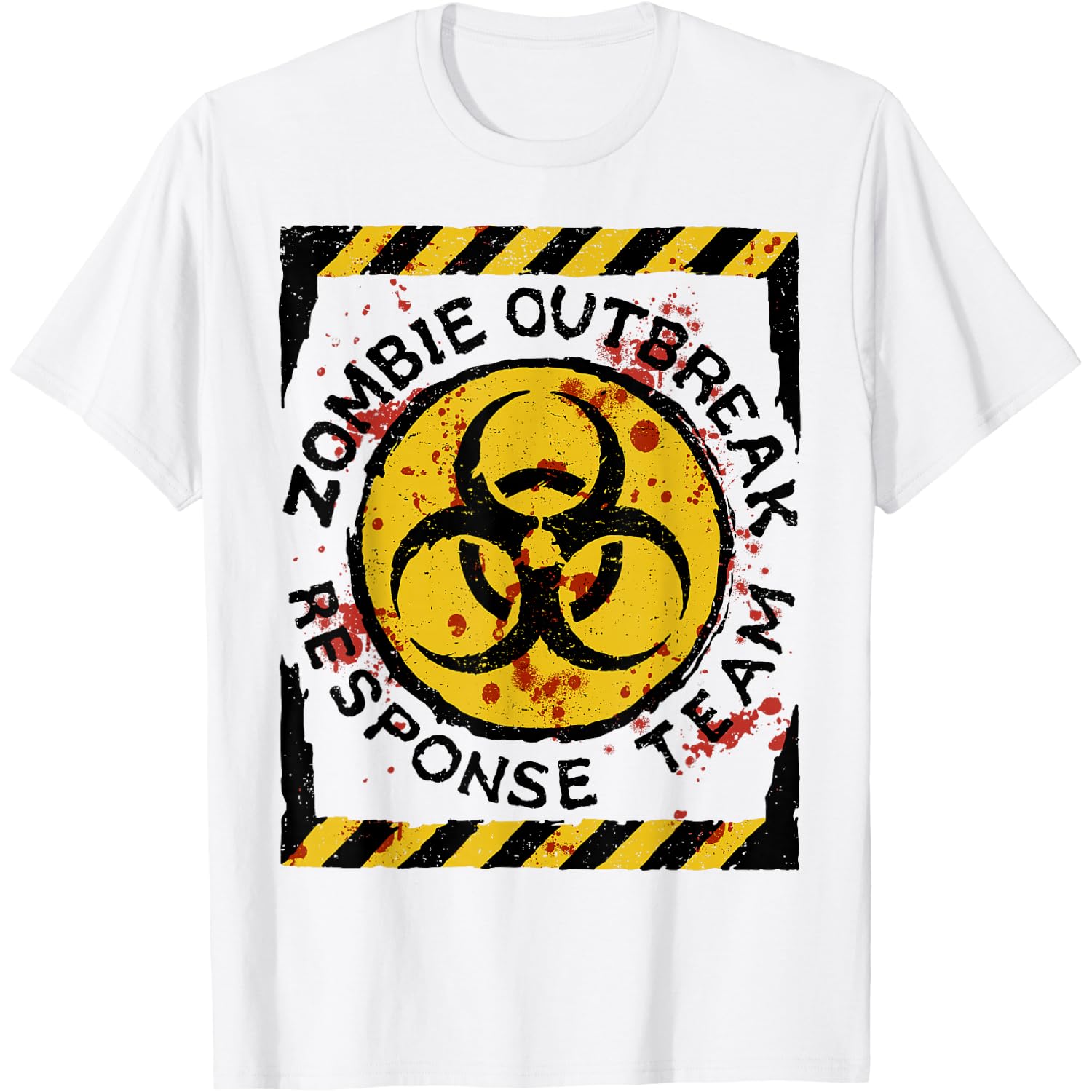 Zombie Outbreak Halloween Response Team Funny Men Apocalypse T-Shirt