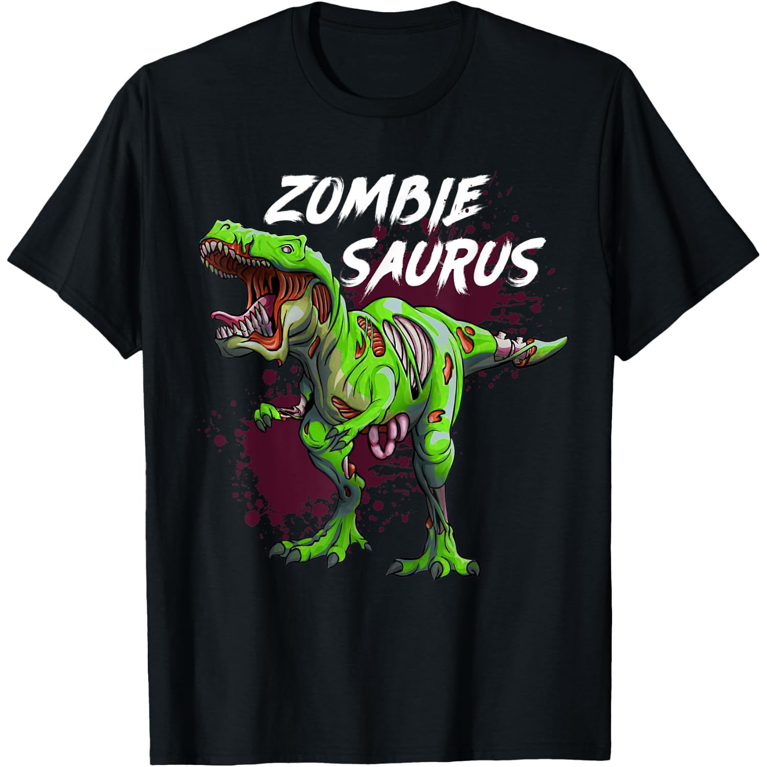 Zombie Saurus Dinosaur T Rex Zombie Halloween T-Shirt