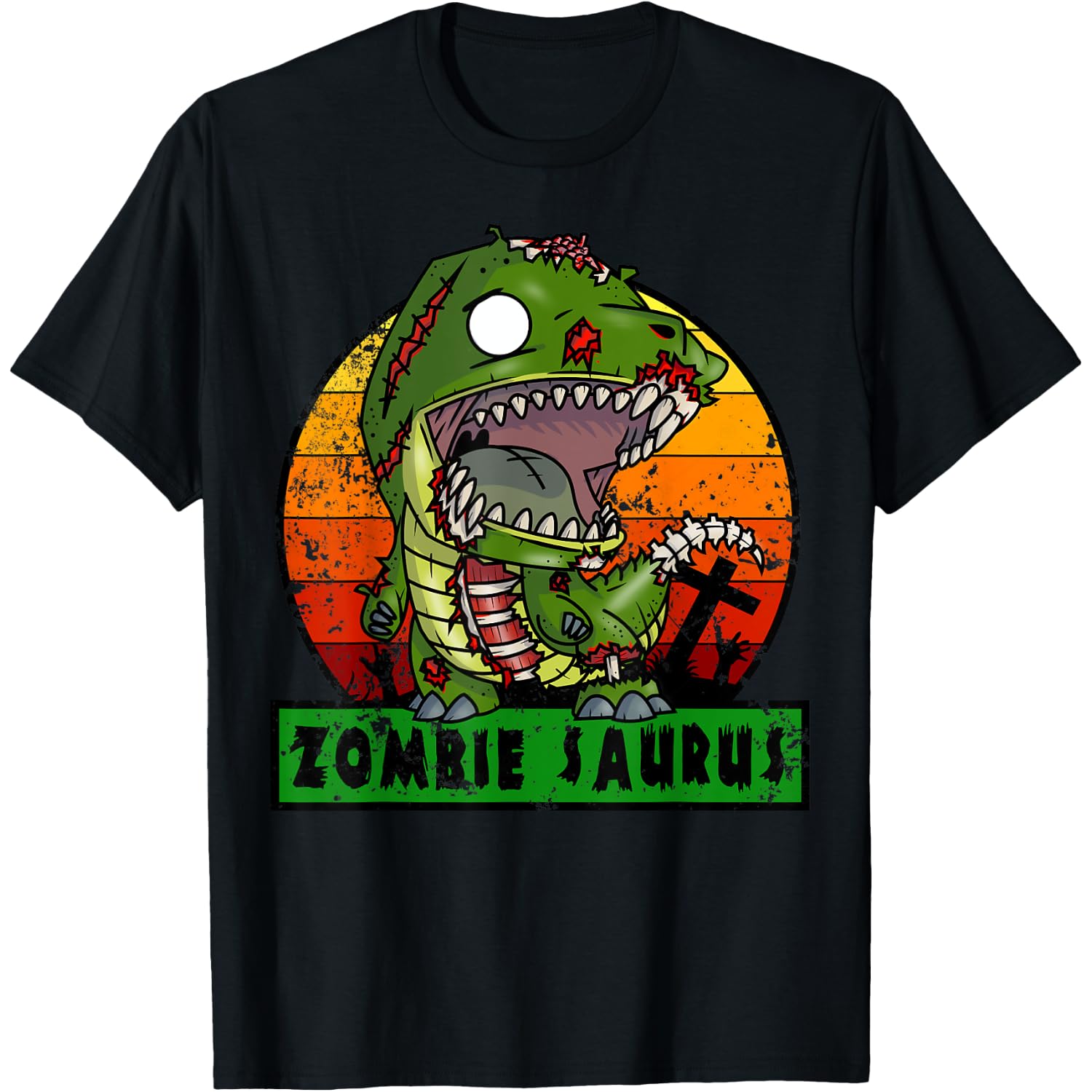 Zombie Saurus Zombiesaurus Dinosaur Halloween Costume Boys T-Shirt