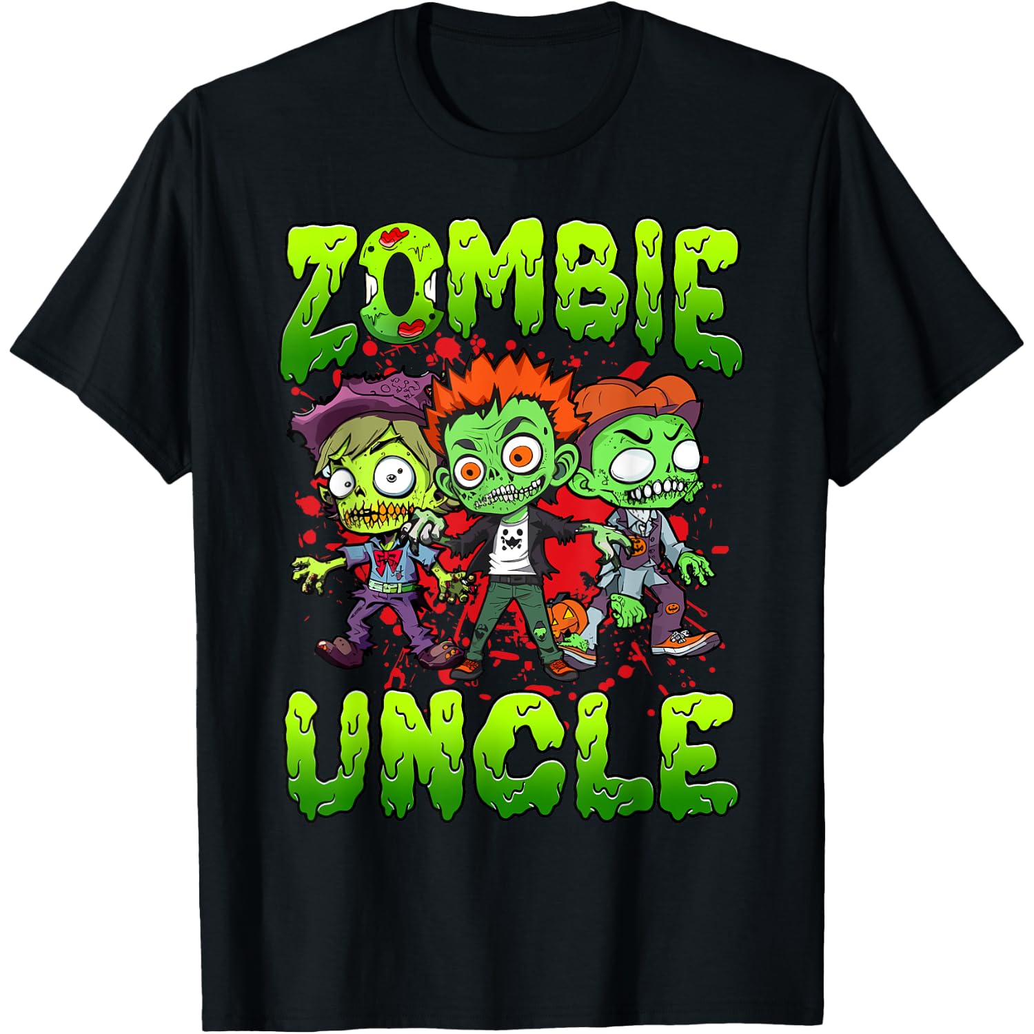 Zombie Uncle Halloween Costume Family Matching T-Shirt