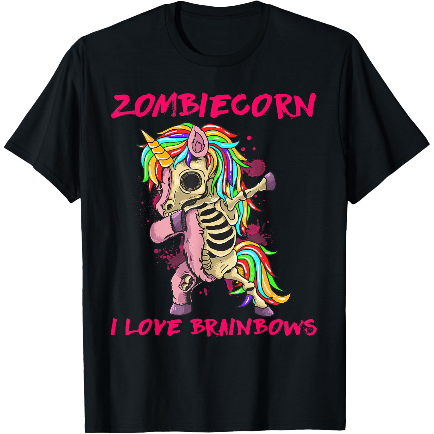 Zombiecorn I Love Brainbows Zombie Halloween Unicorn Lovers T-Shirt