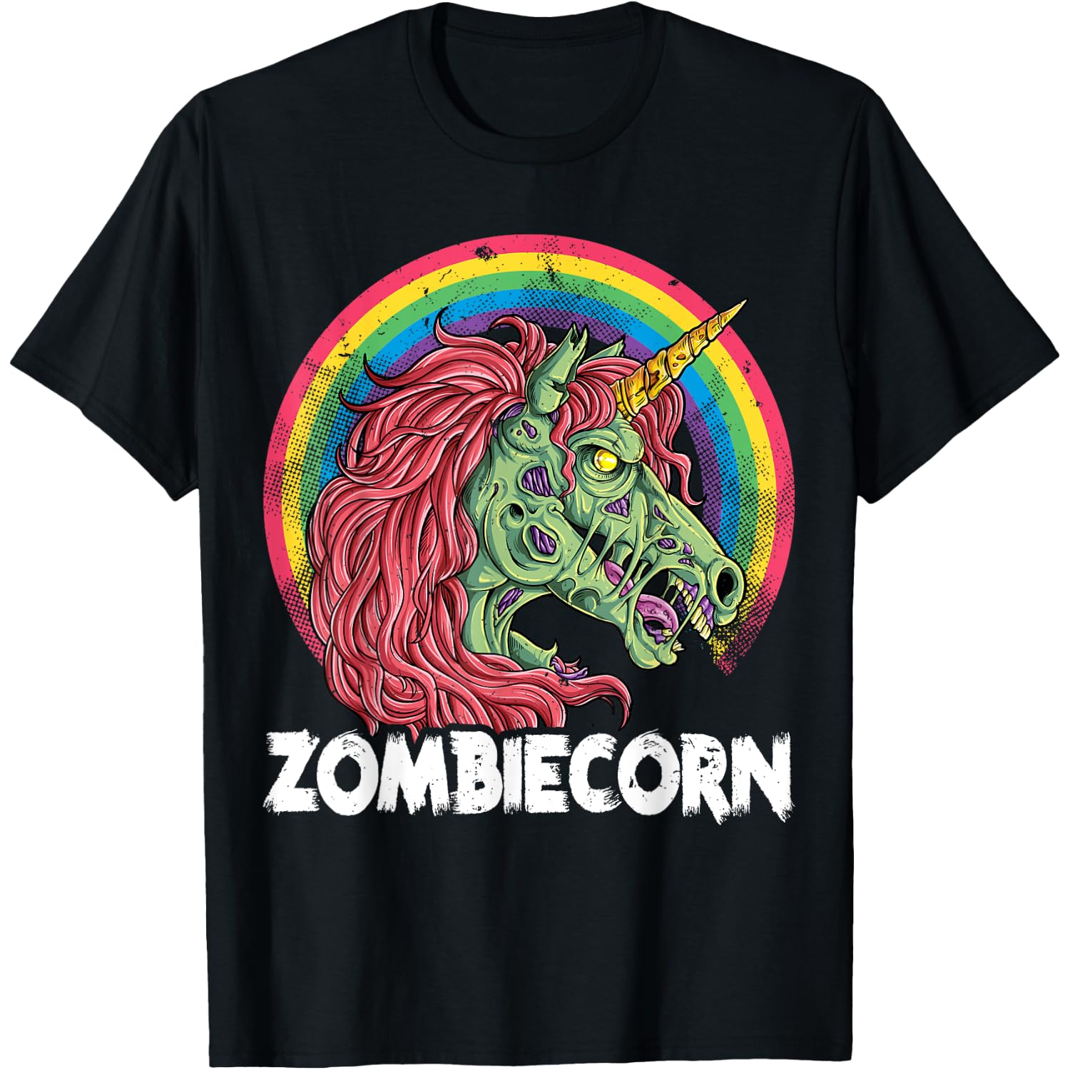 Zombiecorn Zombie Unicorn Halloween Women Girls Rainbow T-Shirt